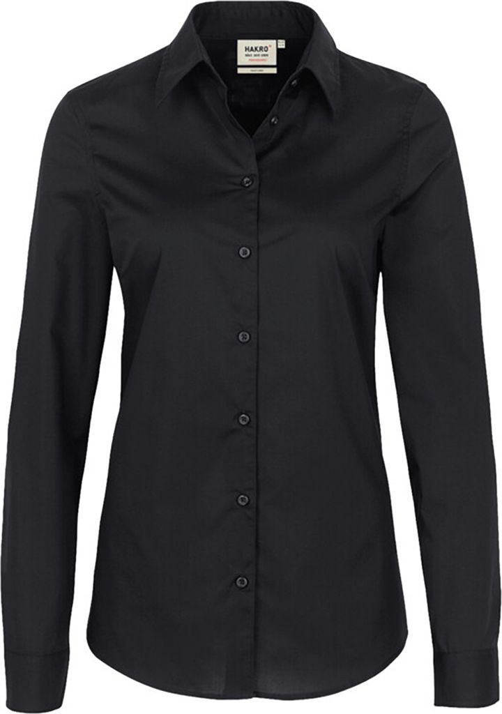 HAKRO Bluse Mikralinar 121, schwarz, XS