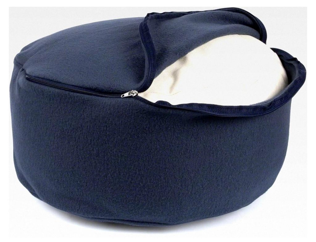 Meditationskissen mit Dinkelspelz, Yoga Kissen, Sitzkissen, Lotussitz mit Bezug