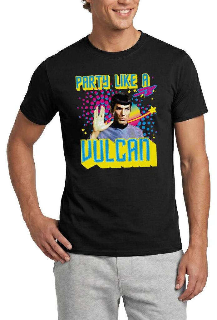 Spreadshirt Star Trek Party Like A Vulcan Geburtstag Männer T-Shirt, 4XL, Schwarz