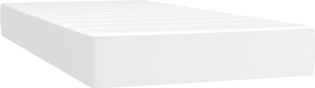 Taschenfederkernmatratze für Kinder Mittel Weiß 80x160 cm Kunstleder