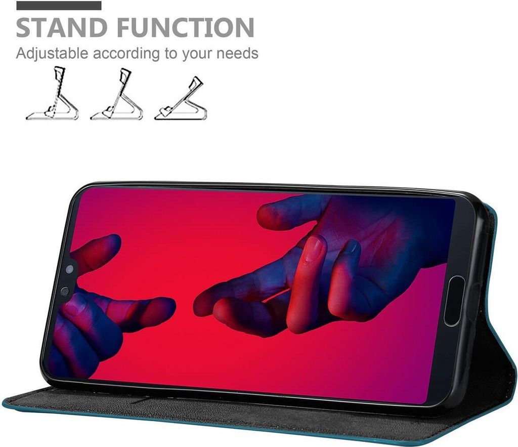 Cadorabo Custodia Per Huawei P20 PRO / P20 PLUS - Cover Bicolore Viola E Rosso Con Retro In Vetro Temperato E Silicone TPU - 3