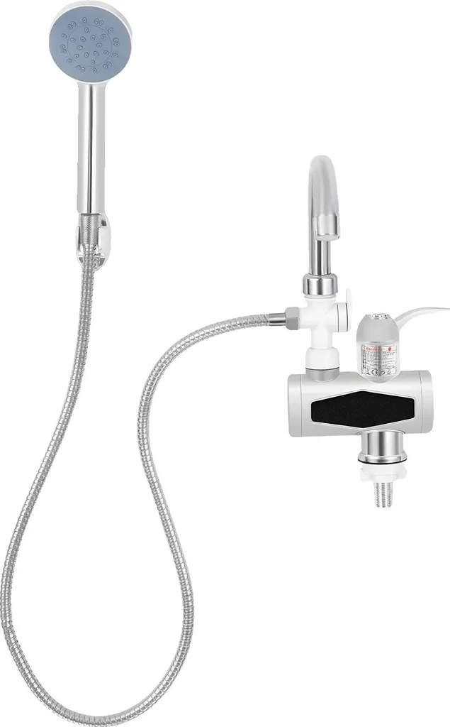 Robinet Électrique 3000W avec Écran LCD et Rotation 360° IPX4 Blanc