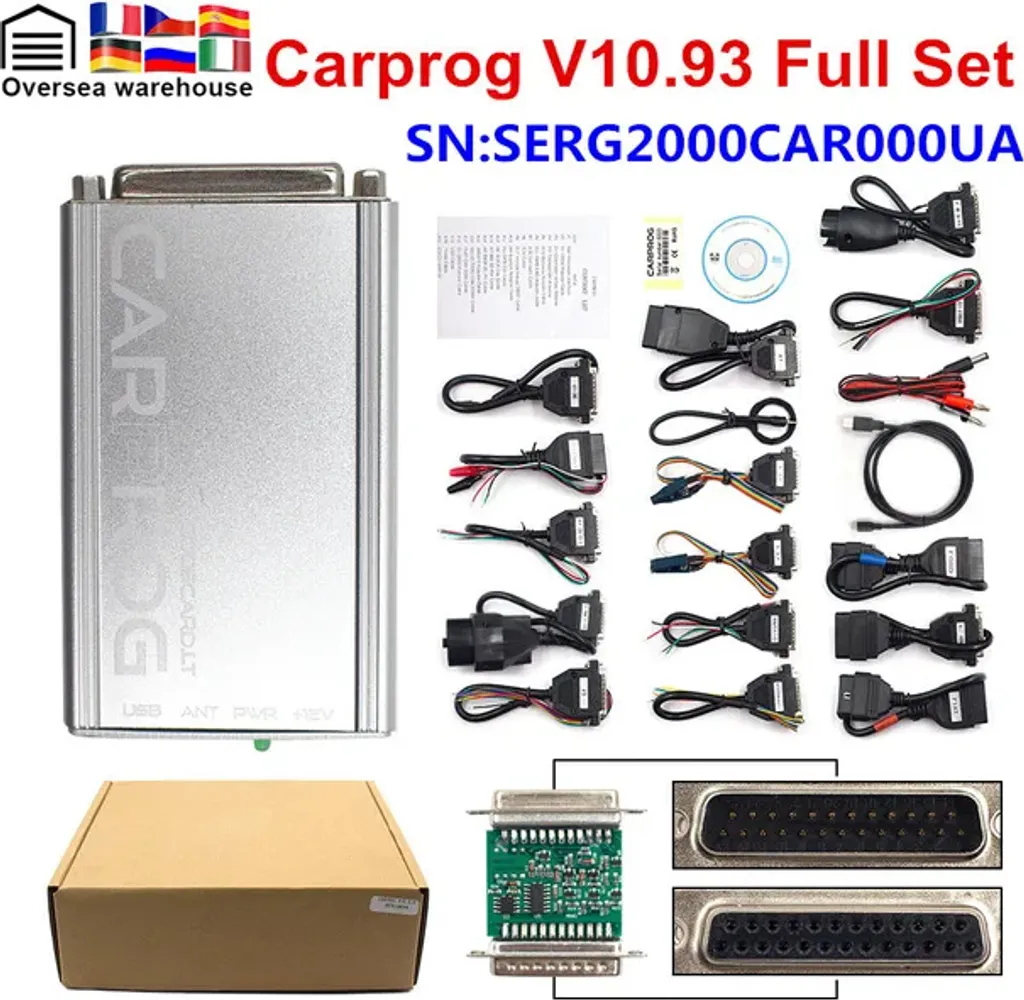 Programmateur ECU Automobile Carprog V10.93 Kit d'Interface Multipuce