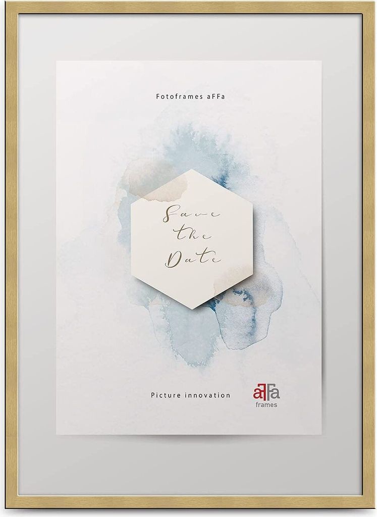 AFFa Frames Hekla Cornice Portafoto In MDF – Rovere Chiaro, Con Vetro Acrilico, Formato 9x13 Cm - 2