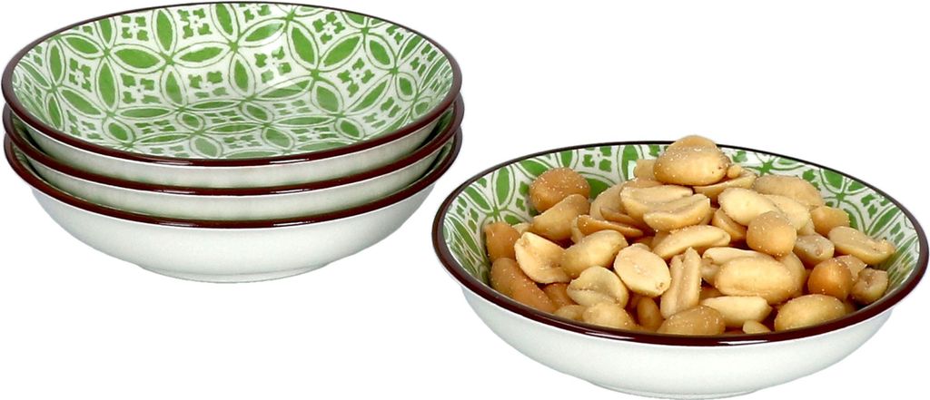 4er Set Lime Sao Schalen flach Ø 9,5 cm Grünes Nachbildung Dessert-Bowl Ritzenhoff