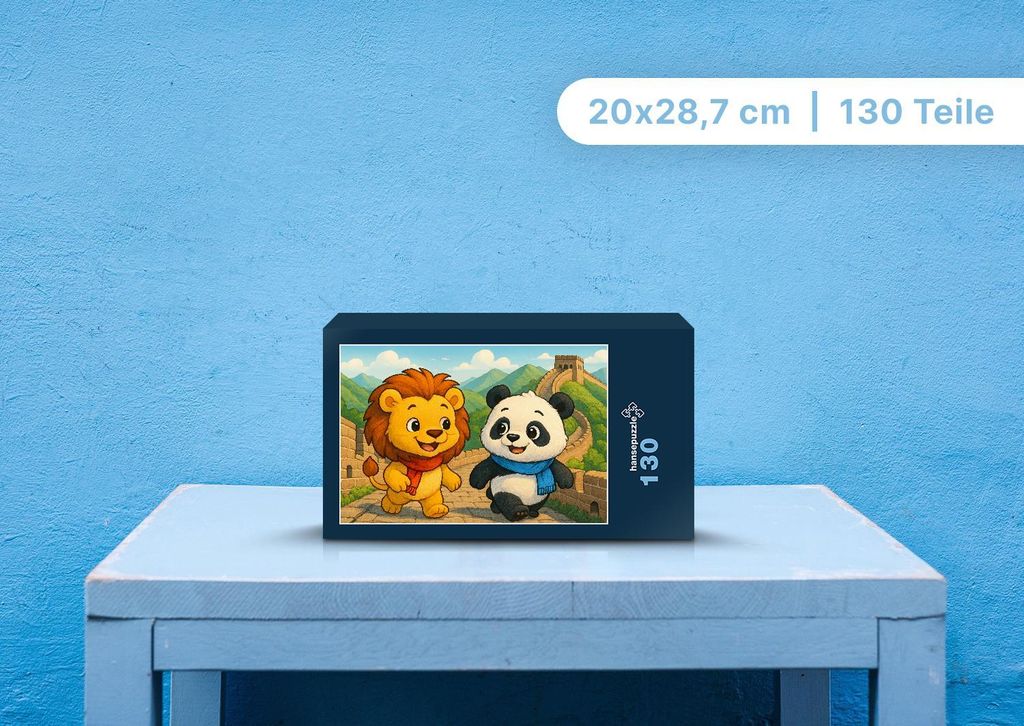 hansepuzzle 111453 - Buschi und Pippin Puzzle, 130 Teile, Kinder, 28,7 x 20,0cm mit hochwertiger Aufbewahrung, Kartonbox & Beutel