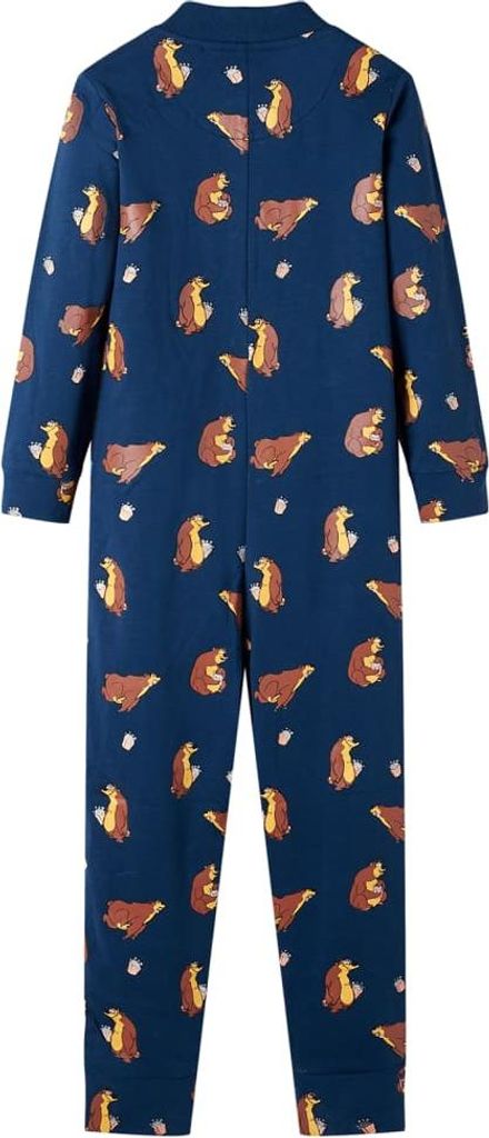 vidaXL Kinder-Schlafanzug Einteiler Jeansblau 104