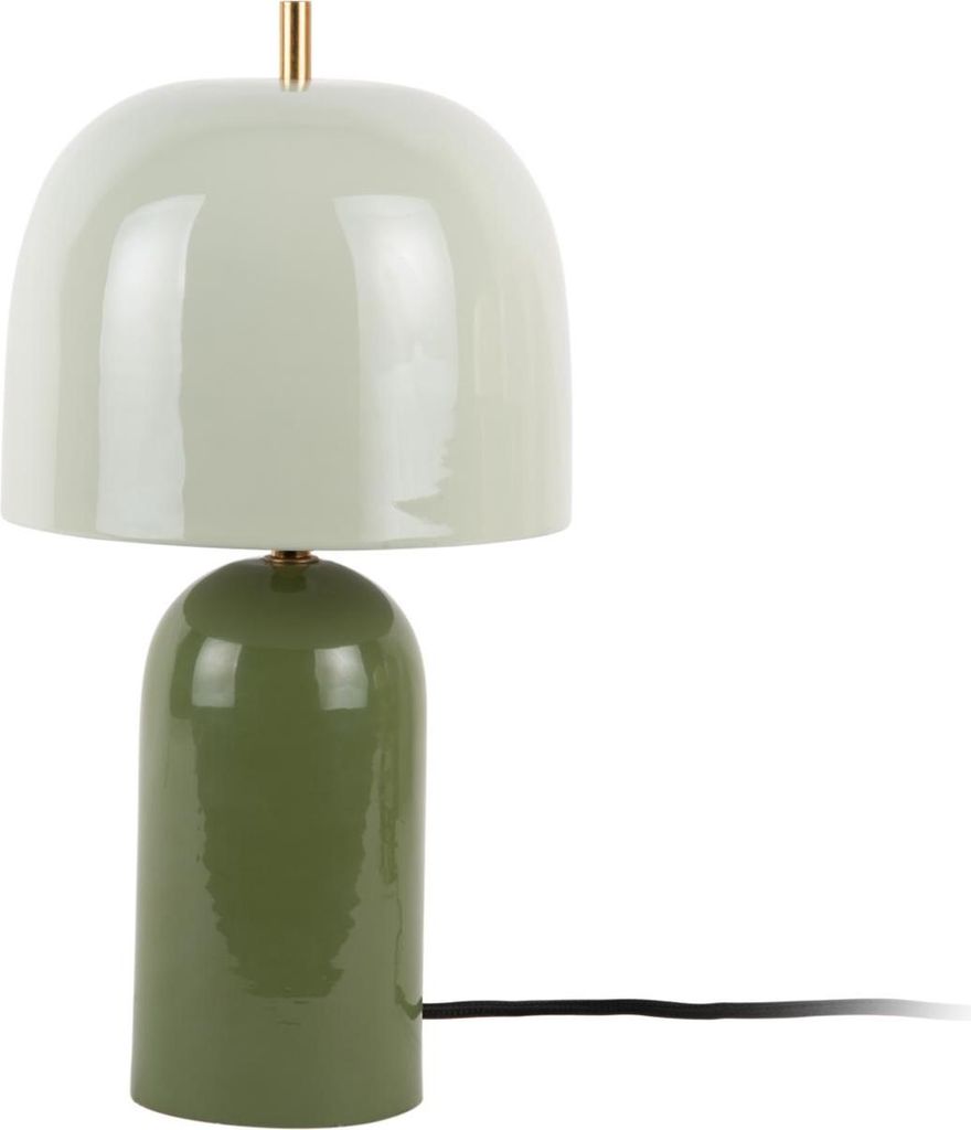 Leitmotiv - Tischleuchte Rico - Dschungelgrün - Ø20cm Tischlampe - Nachttischlampe, Wohnzimmer, Schlafzimmer