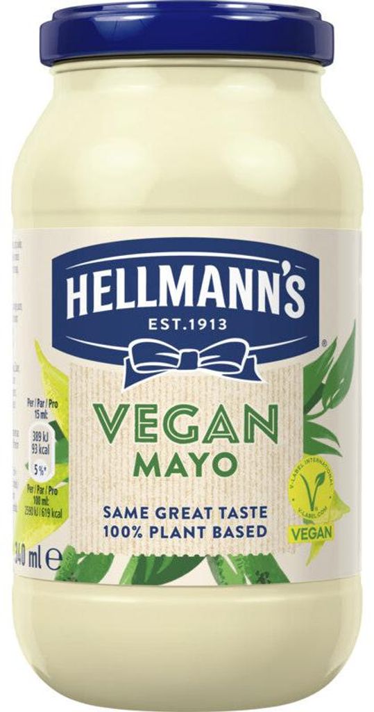 Mayonnaise Vegan Hellmann's 340g - Crémeuse, à base de Image du produit 