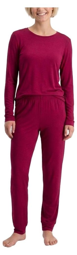 Bamboo Basics pyjama pantolon long burgundy femme Image du produit 