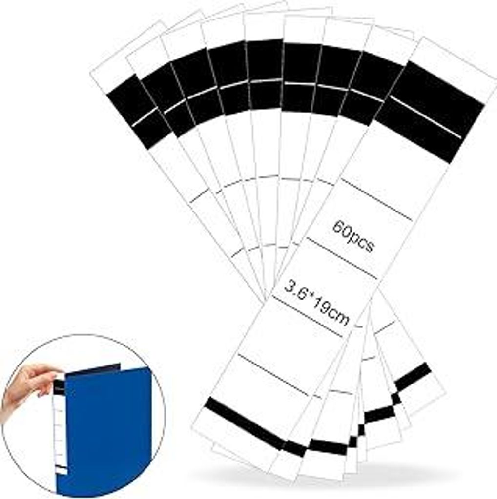 OFFCUP 60 Stück Ordner Etiketten Selbstklebend,3.6 * 19cm Ordner Rückenschilder, Weiß Ordnerrücken Aufkleber für 5 cm Schmale Ordner– Ideal ...