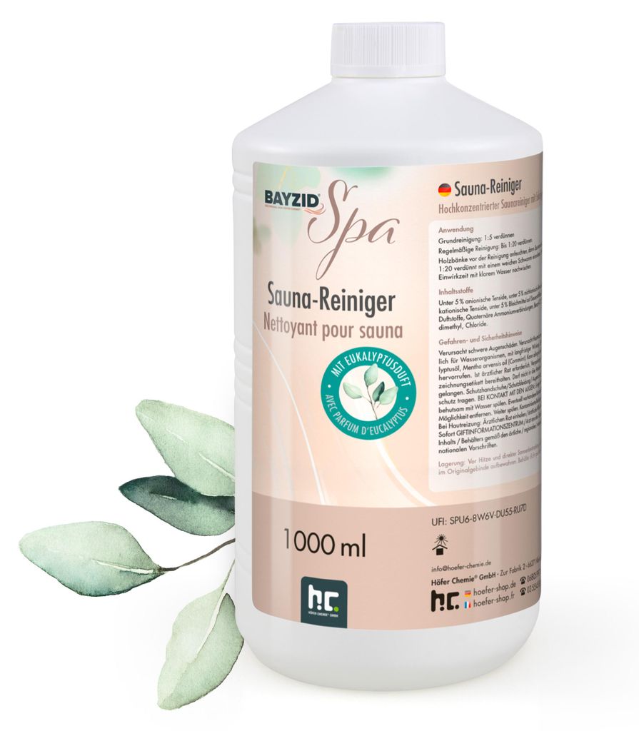 1 L Saunareiniger mit Eukalyptusduft - Hochkonzentrat Produktbild 