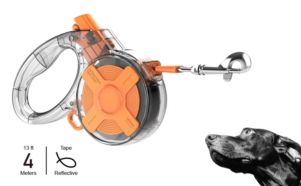 Recensione Guinzaglio a Rotella 4m Arancione - Stop e Riflettenza - 2