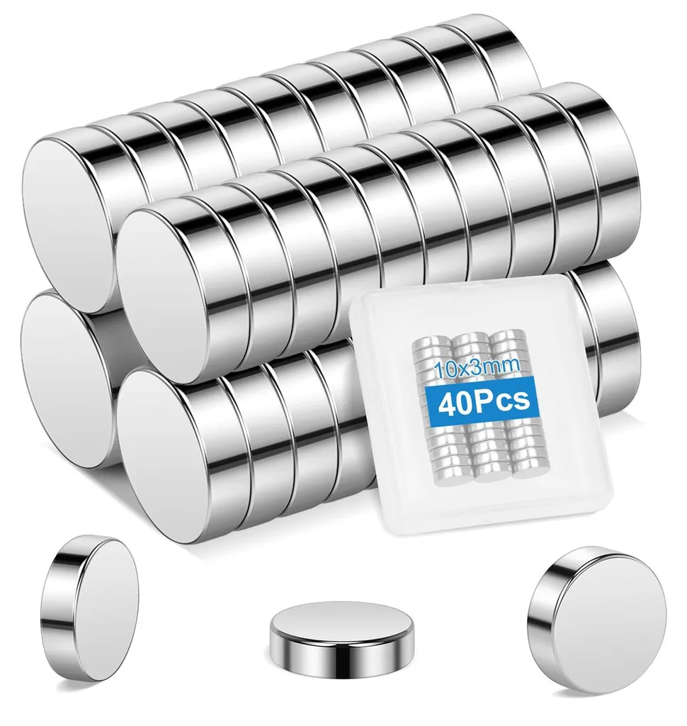 40 Aimants Néodyme Puissants 10x3mm : Stop aux Documents qui Tombent