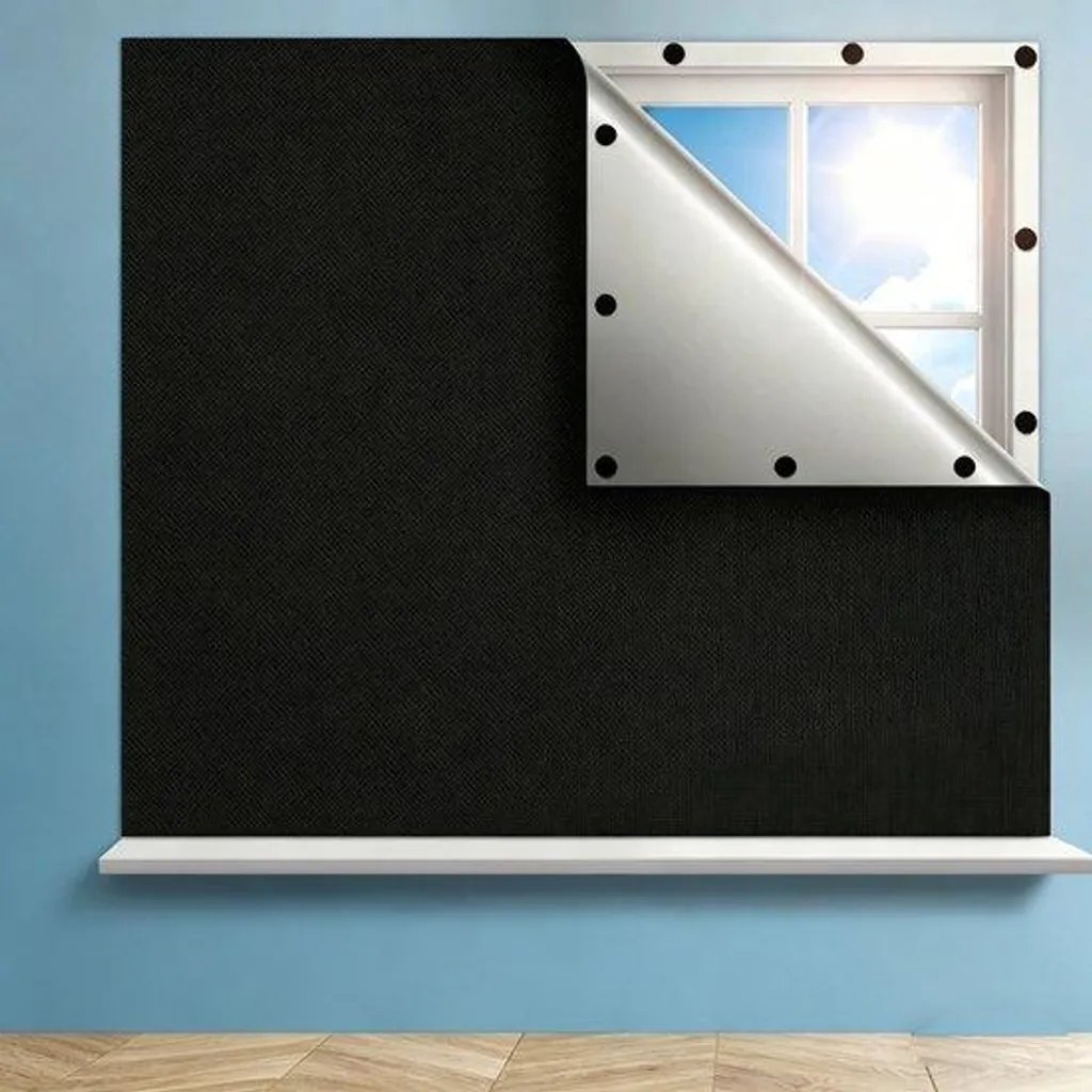 Store occultant amovible 200x145 cm avec fixation adhésive sans trou