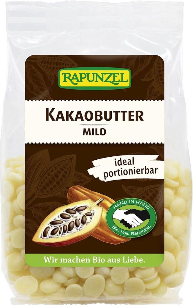 TŁUSZCZ KAKAOWY W KRĄŻKACH BIO 100 g - RAPUNZEL
