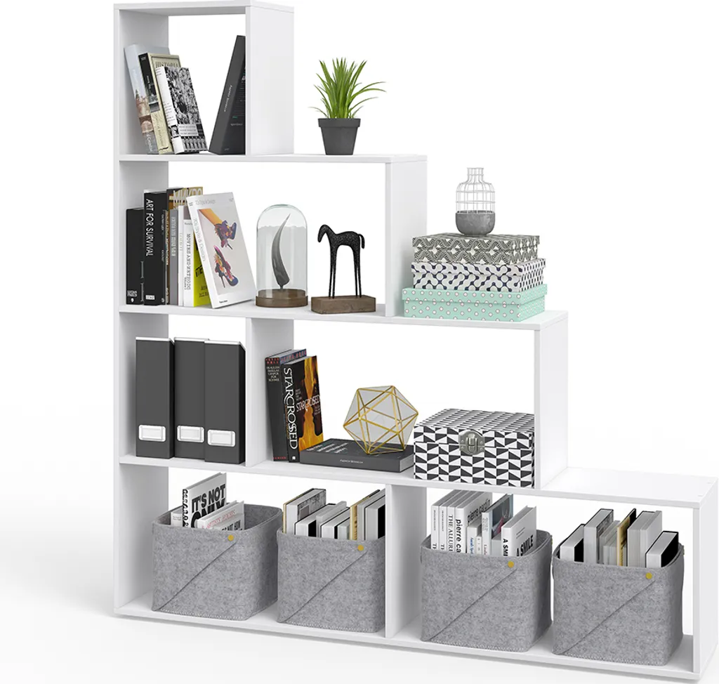Étagère Blanche Grande Capacité Vicco 163x155cm avec 10 Compartiments - 7