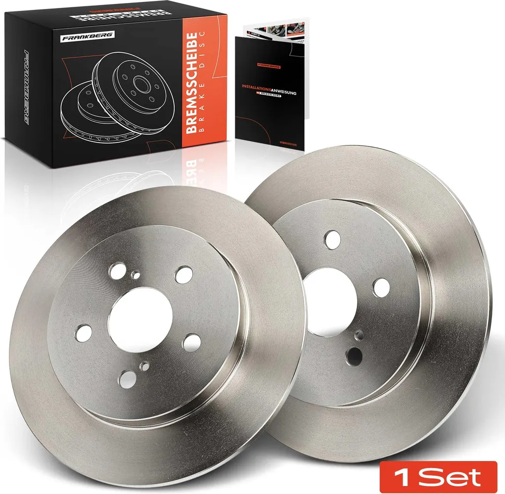 Paire de Disques de Frein Arrière pour Toyota Verso S et Subaru Trezia dès 2008