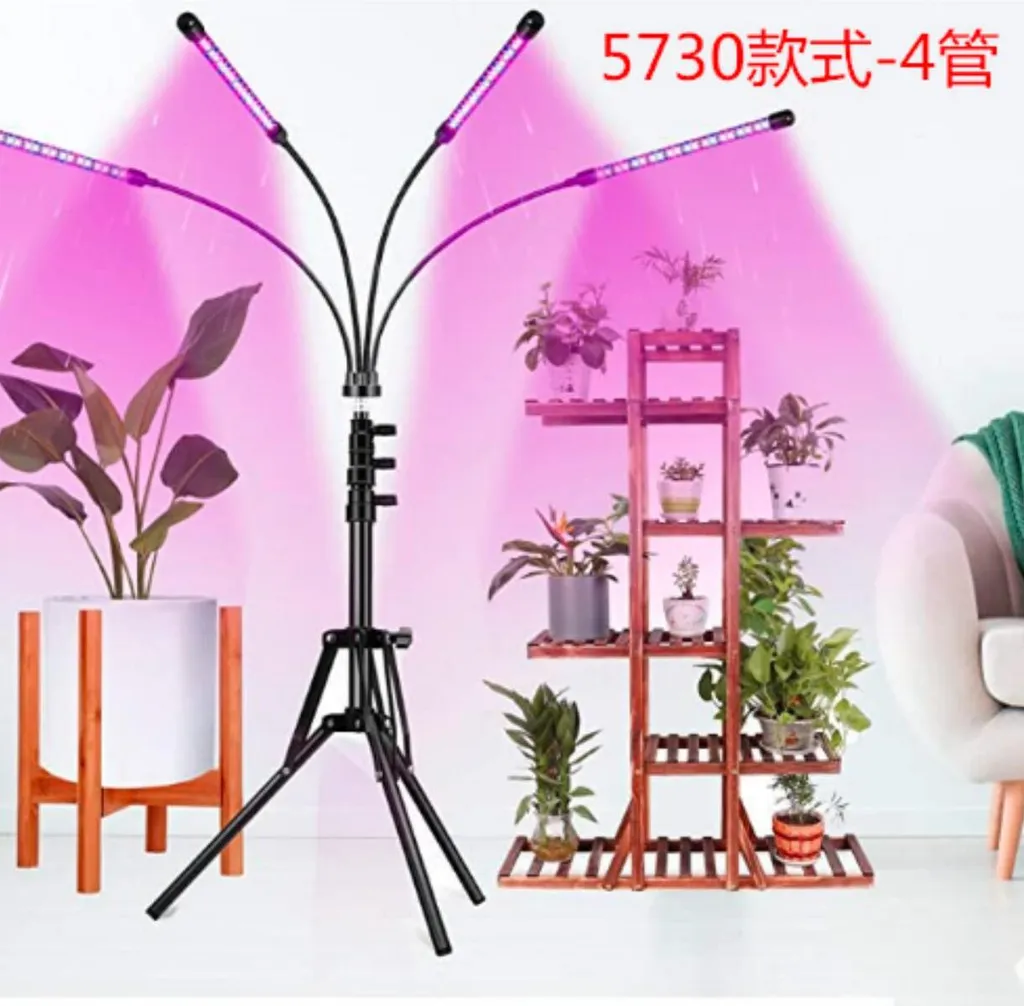 Lampe horticole LED sur trépied pour semis et floraison en intérieur