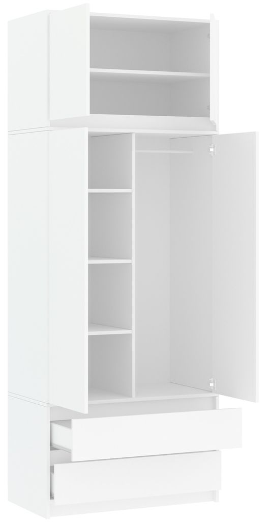 Framire Šatní skříň 90cm + nástavec B-9-N-TIP BIELA Obrázek produktu 2