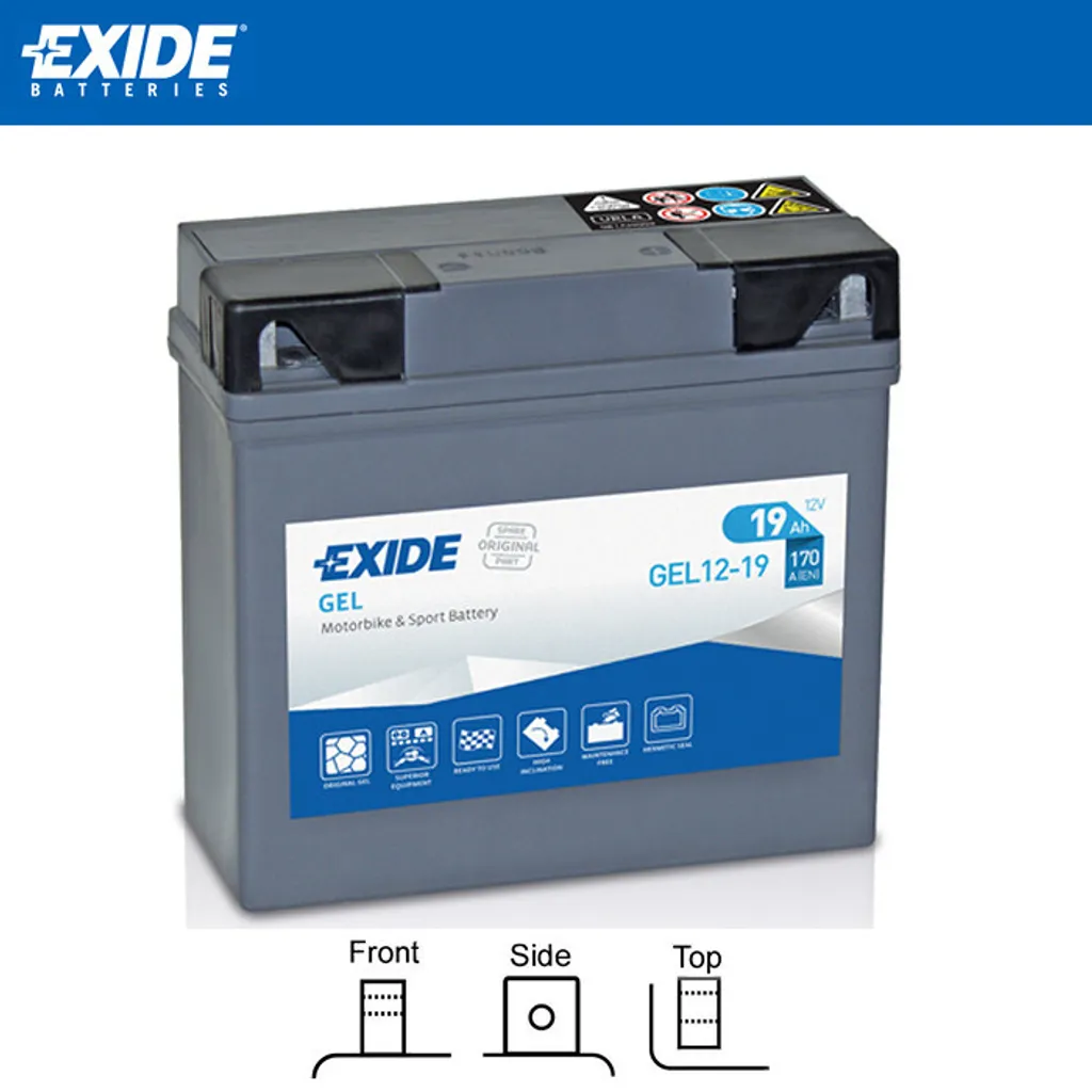 Batterie EXIDE GEL 12-19 - Fini les Problèmes de Démarrage en Hiver