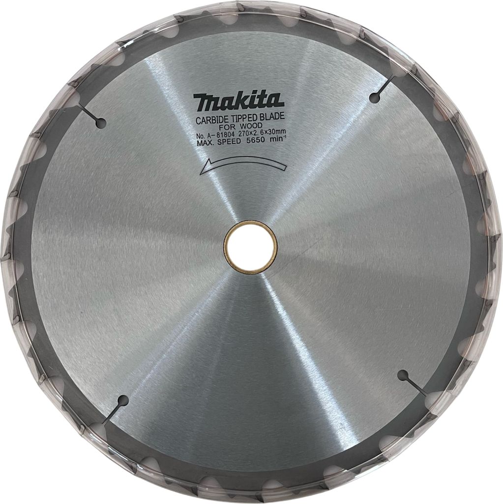 Makita A-81804 Wolfram-Kreissägeblatt, 270 x 2,6 x 30 mm, 270 x 2,6 x 30 mm, 24 Zähne