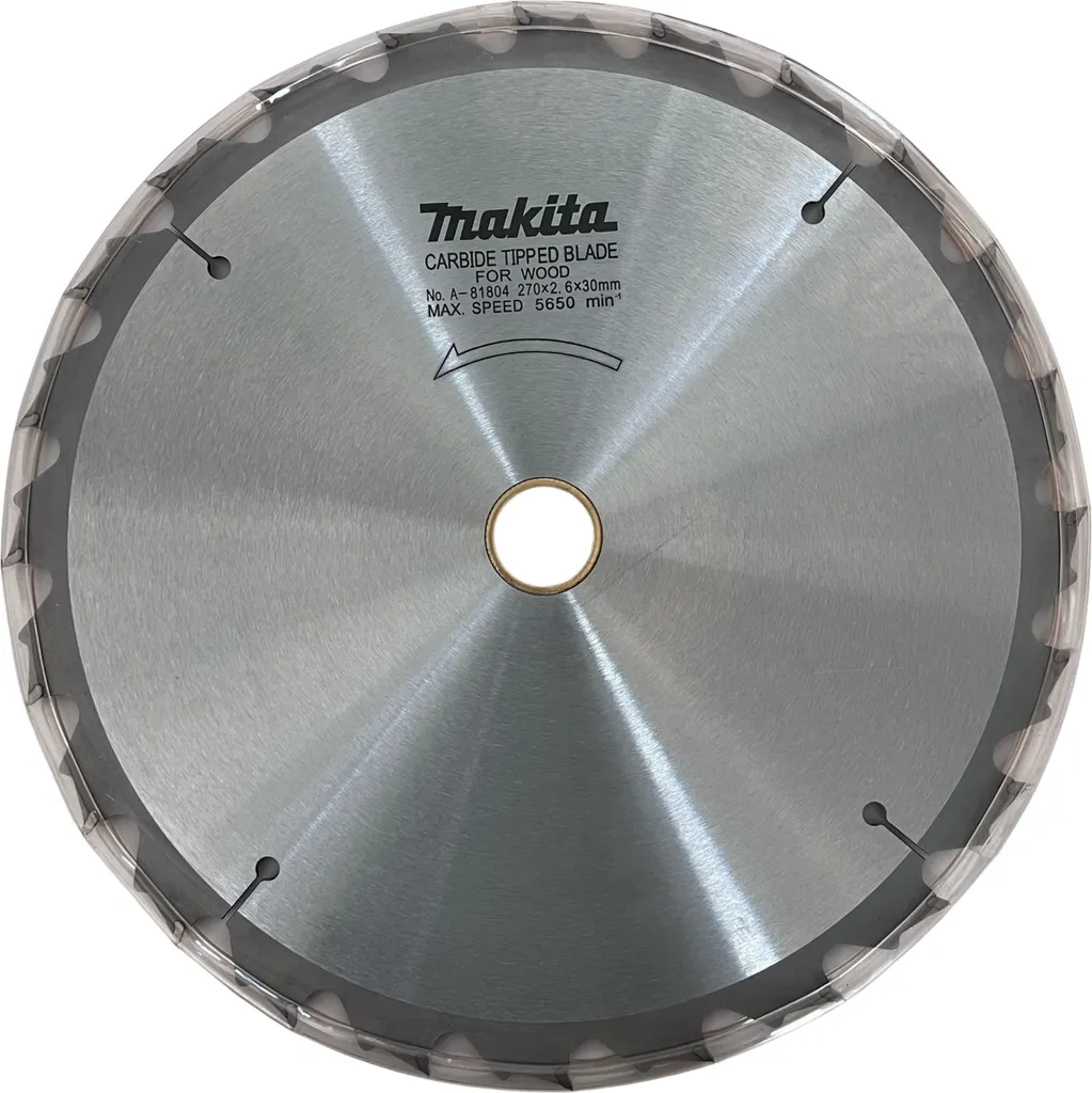 Lame Carbure Tungstène Makita 270x30 mm 24 Dents pour Coupe Brute