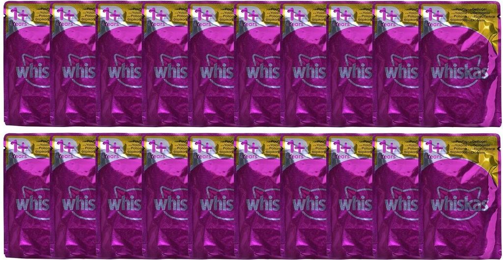 Futter für Gato Whiskas Jelly Pollo Pavo Pavo Pato Aves 80 Produktbild 