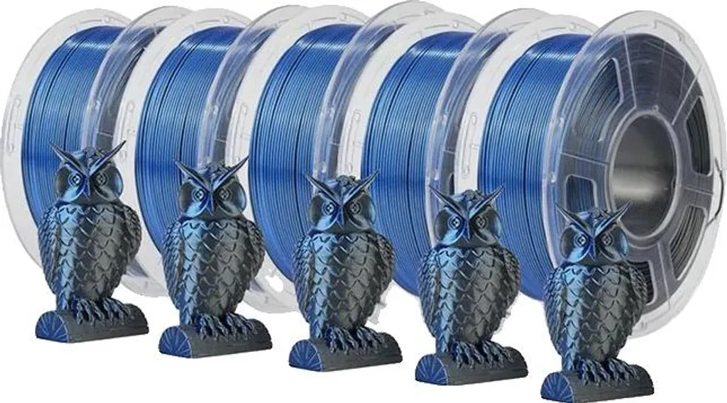 Filament 3D anti-warping Noir Bleu sans émanations toxiques 1.75mm