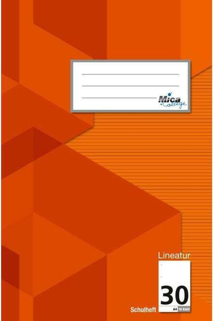 Schulheft A4 - Lineatur 30 - blanko mit Linienblatt - 16 Produktbild 