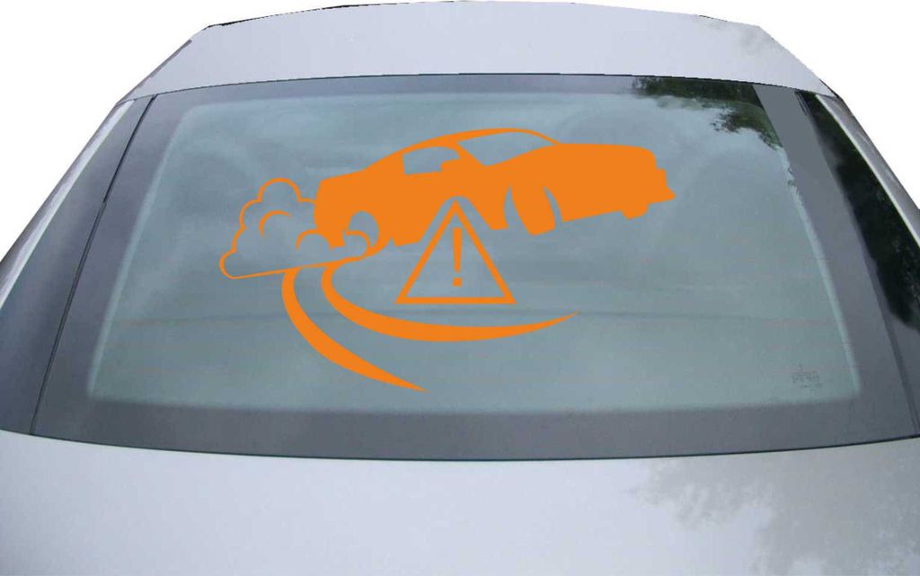 Indigos UG - Aufkleber Heckscheibe & Motorklappe DE2846 - orange - 600x347 mm - Achtung Drift King - Auto Scheiben Fenster Heckklappe Tuning Racing...