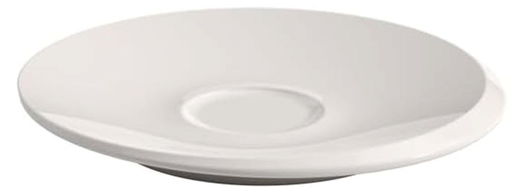 Villeroy und Boch - NewMoon Mokka-/Espressountertasse aus Premium Porzellan, spülmaschinengeeignet, weiß