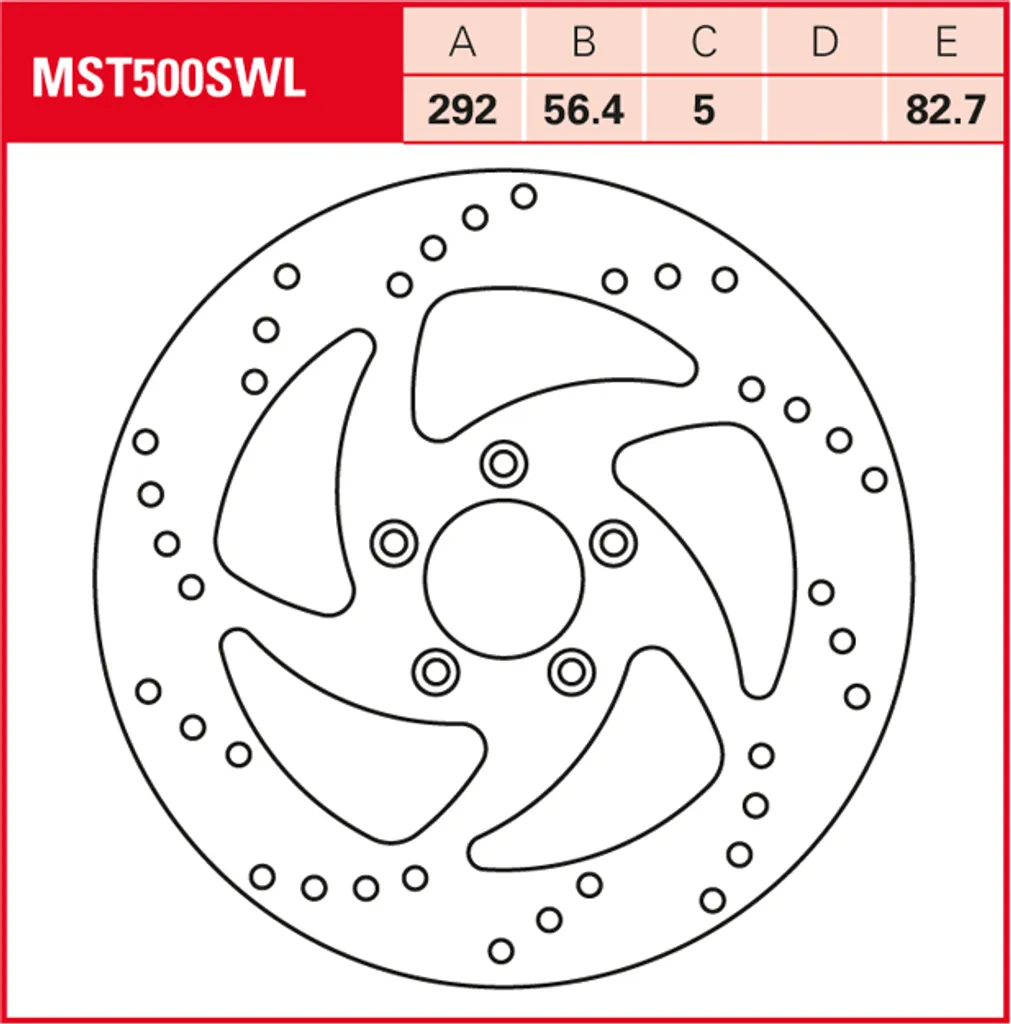 Disque de Frein Avant Gauche MST500SWL pour Améliorer le Freinage XL
