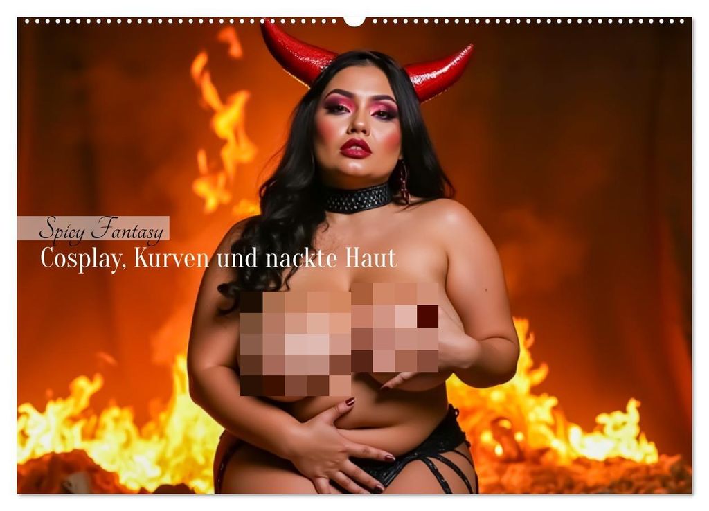 Spicy Fantasy - Cosplay, Kurven und nackte Haut (Wandkalender 2027 DIN A2 quer), CALVENDO Monatskalender