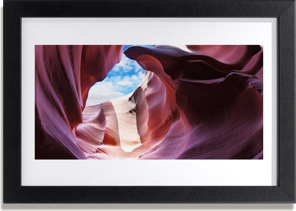 Bild 30x20 MDF-Rahmen Wandkunst Rock River Riverbed Kunst