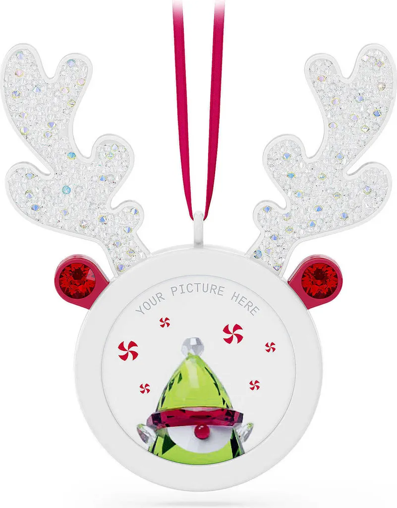 Cadre Photo Renne Swarovski 5596391 en Cristal et Métal Argenté Festif