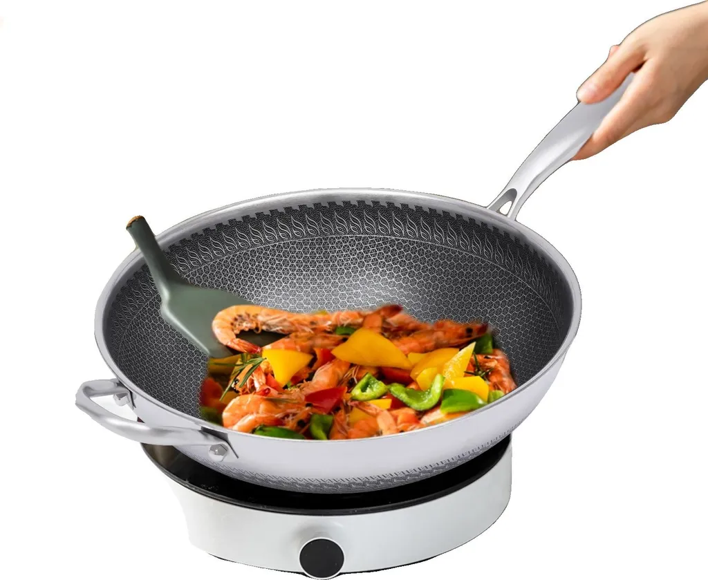 Wok Professionale 32cm Nido d'Ape - Cucina come uno Chef a Casa
