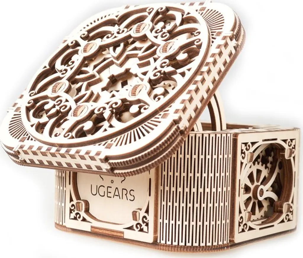 Coffre au Trésor Puzzle 3D en Bois avec Serrure à Code Mécanique - 28