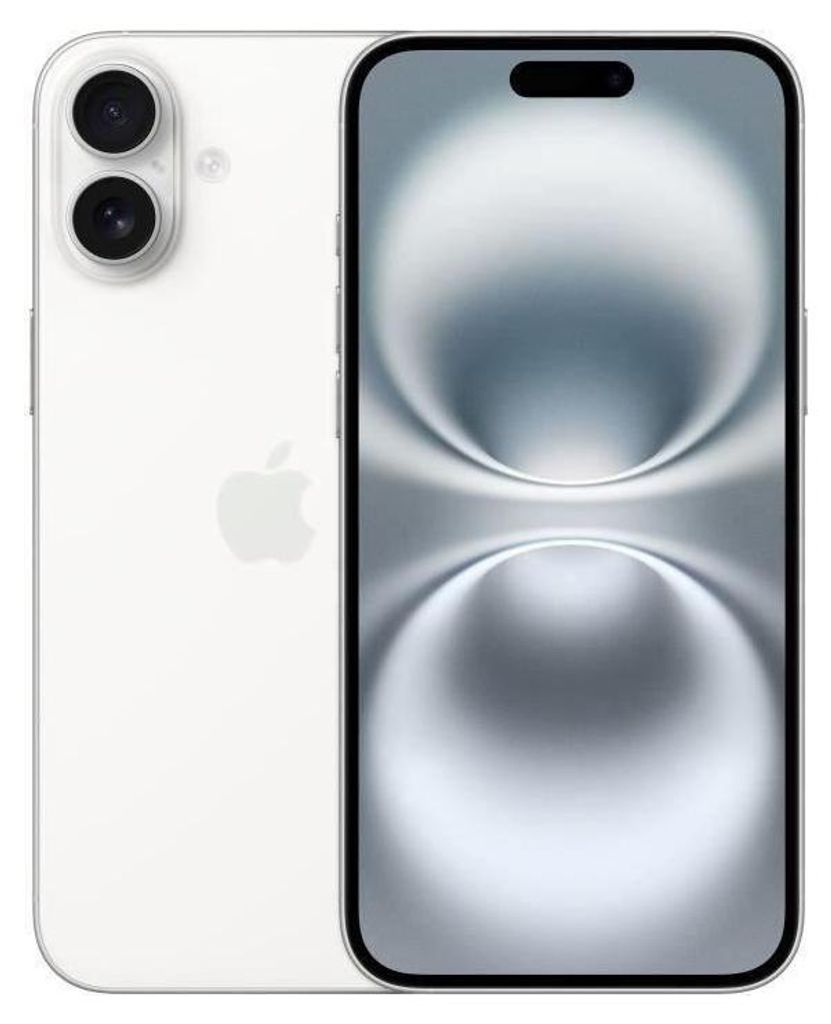APPLE iPhone 16 Smartphone mit 128 GB Speicherplatz in Weiß