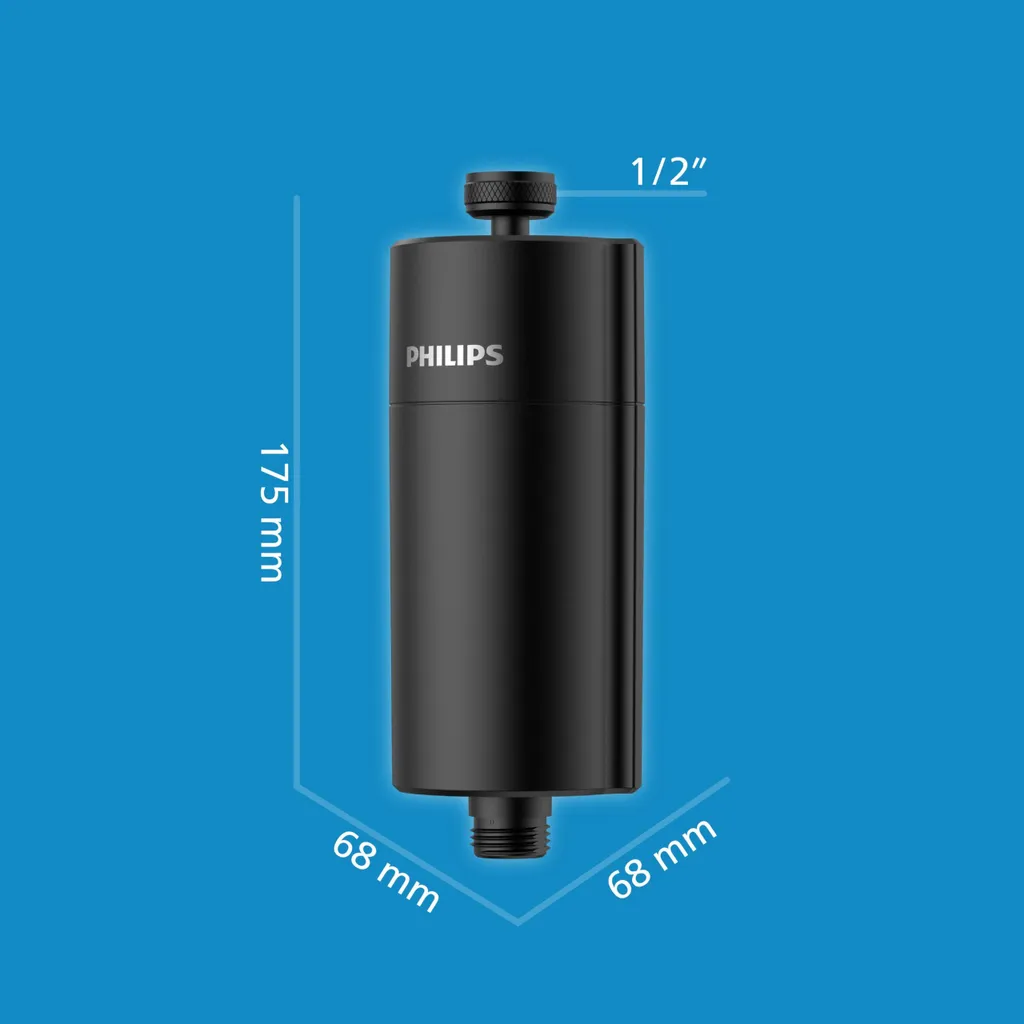Filtro Acqua Doccia Philips Nero: Benessere Naturale Senza Cloro - 5
