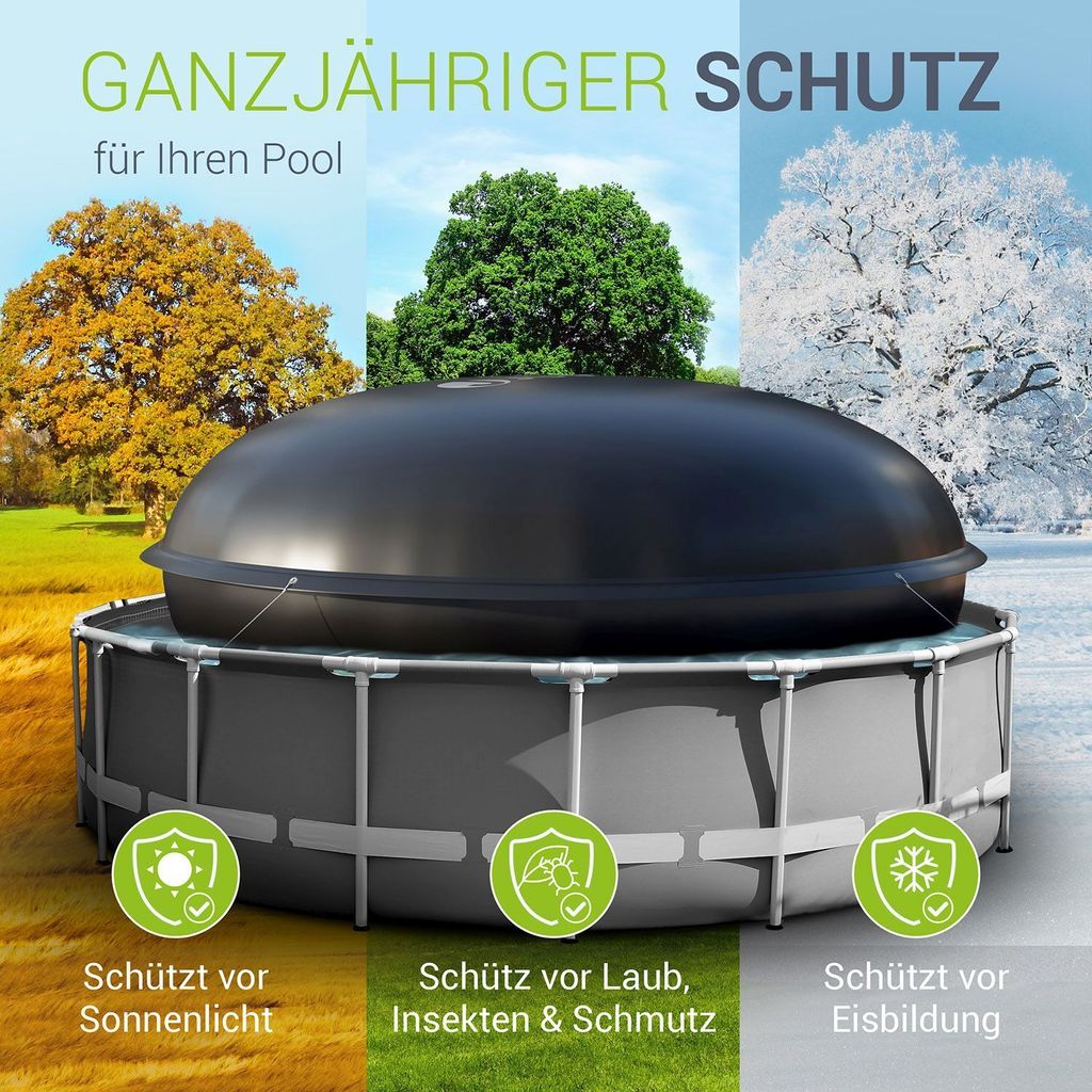 Juskys Aufblasbare Poolabdeckung Rund 4 m - Pool Abdeckung, Produktbild 3