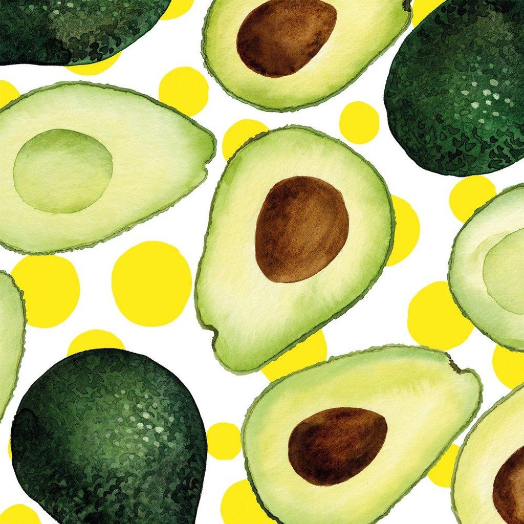 Servietten 33x33 cm - Avocado & Dots