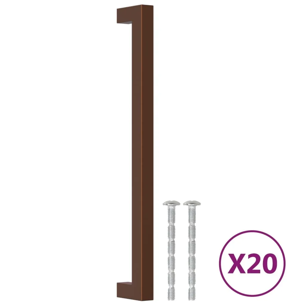 vidaXL Poignées de meubles 20 pcs. Bronzes 224 mm en Acier inoxydable