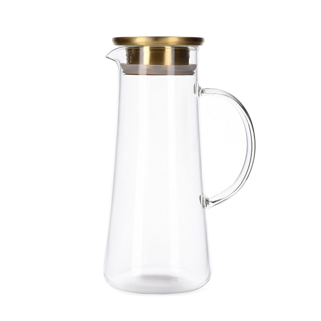 HOMLA MINTA Krug mit goldenem Deckel 1,3 l Produktbild 