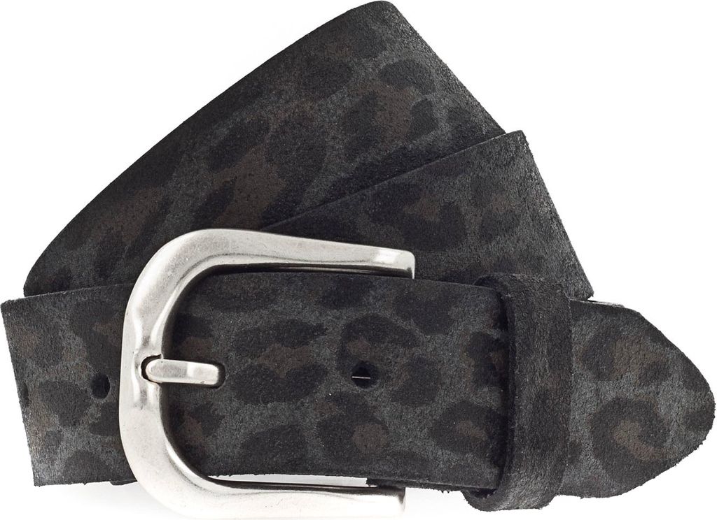 Vanzetti Leder Gürtel Animal Scouting 35mm Leather Belt W105 Leo Gray grau mehrfarbig