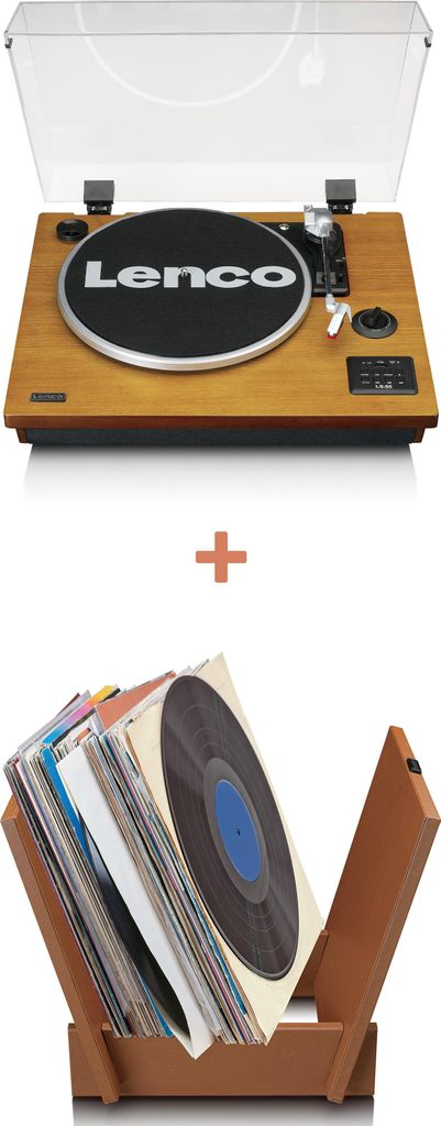 Lenco LS-55WA - Plattenspieler mit Bluetooth , USB, MP3, Lautsprecher - Holz