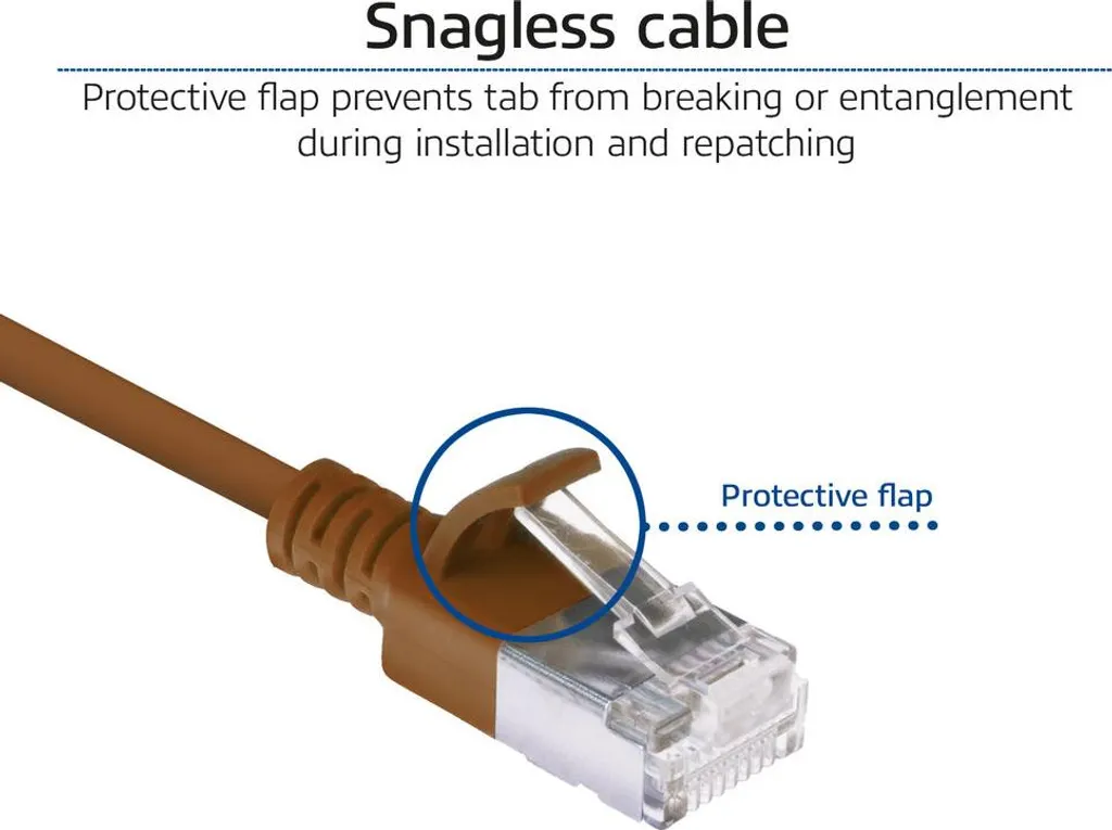 Cavo Patch Slimline CAT6A ACT DC7202 2m Marrone | E-Shop Professionale - 6