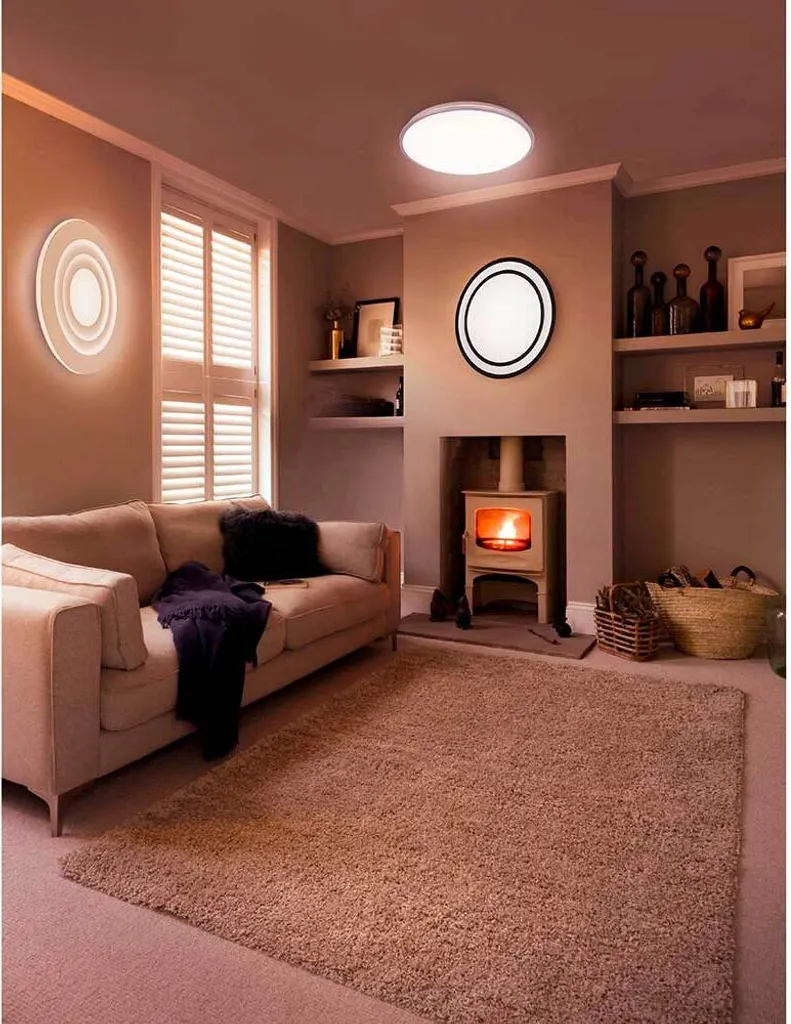 Luminaire Plafonnier LED Dimmable Orbis Sparkle Ø56cm Blanc avec Télécommande - 4