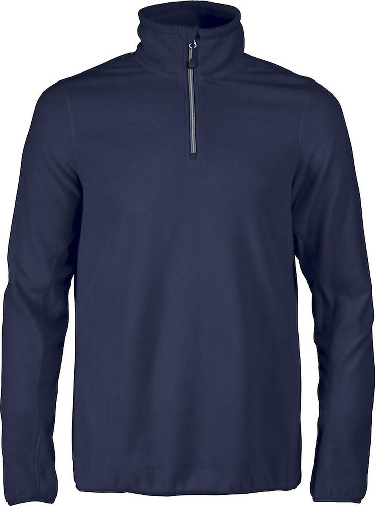 Roter Half-Zip Pullover Printer Railwalk mit Flatlock-Nähten und elastischen Bündchen