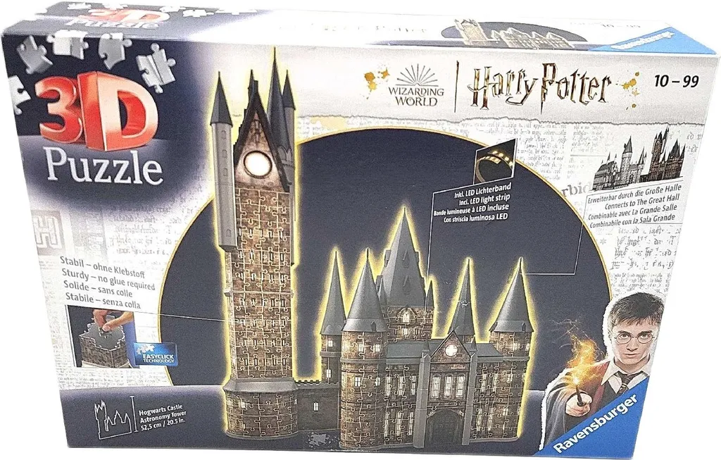 Tour de Poudlard Puzzle 3D 540 pièces : Version nuit avec LED intégrées - 11